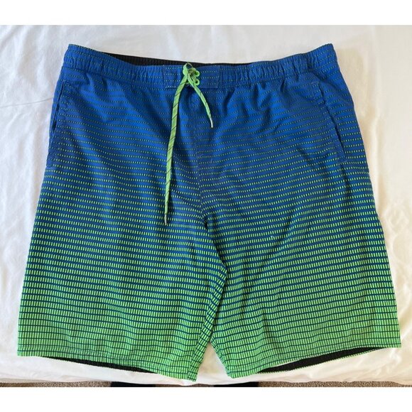 Nike Other - Nike XL Mens Blue & Green Gradient Swim Shorts With Drawstring Waist & Mesh Lini